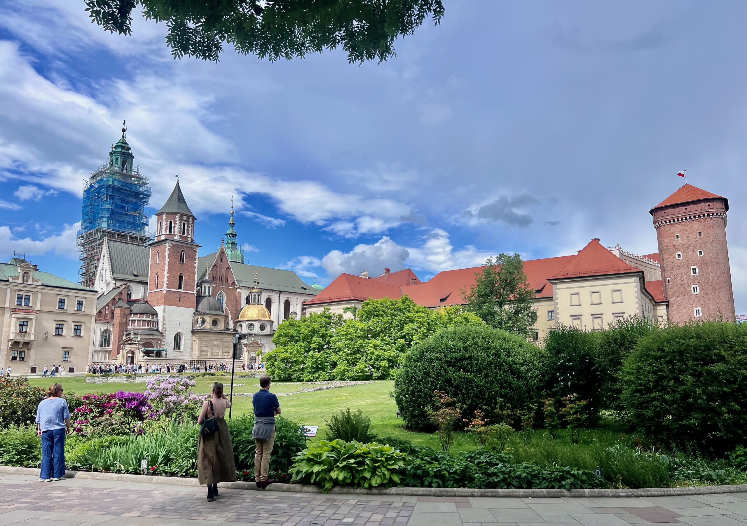 Wawelkullen med borgen och katedralen i Kraków